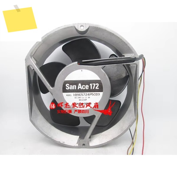 Sanyo Denki 3 선 서버 냉각 선풍기, 109E5724P5C03, DC 24V, 2.3A, 172x150x51mm 제품 이미지