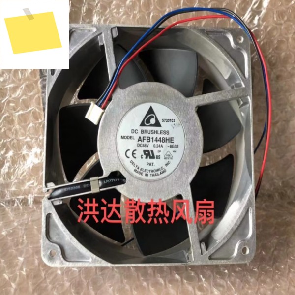 델타 일렉트로닉스 AFB1448HE DC 48V 0.24A 140X140X38MM 3선 케이스 냉각 팬 제품 이미지