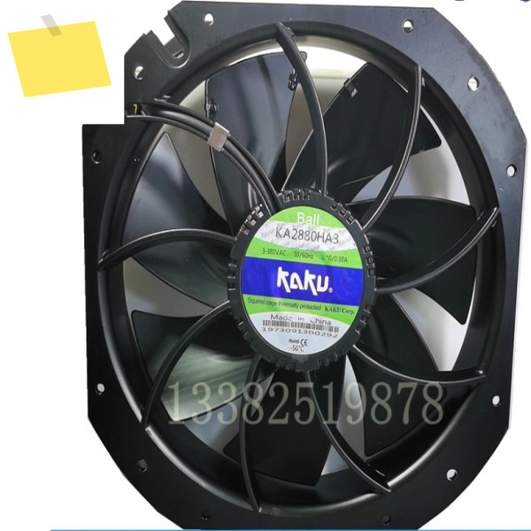 KAKU KA2880HA3 AC 380V 0.30A 280x280x80mm 서버 냉각 팬 제품 이미지