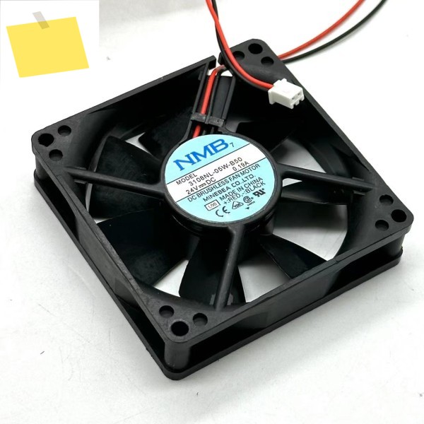 NMB-MAT 2 와이어 서버 냉각 선풍기, 3108NL-05W-B50 L00, DC 24V, 0.19A, 80x80x20mm 제품 이미지
