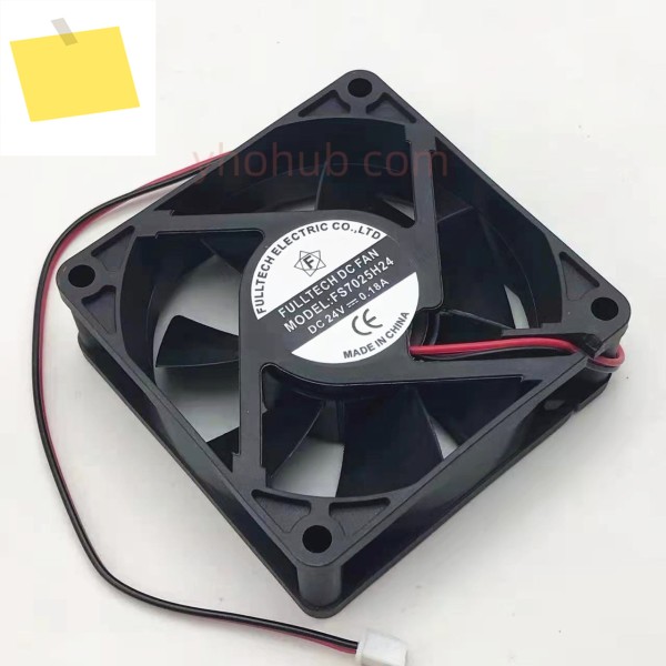 FULLTECH FS7025H24 서버 냉각 팬 DC 24V 0.18A 70x70x25mm 2 선 제품 이미지