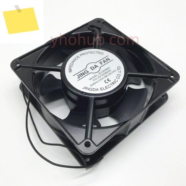 JING DA 팬 2 와이어 서버 냉각 JD12038AC AC 220V 0.06A 120x120x38mm 제품 이미지