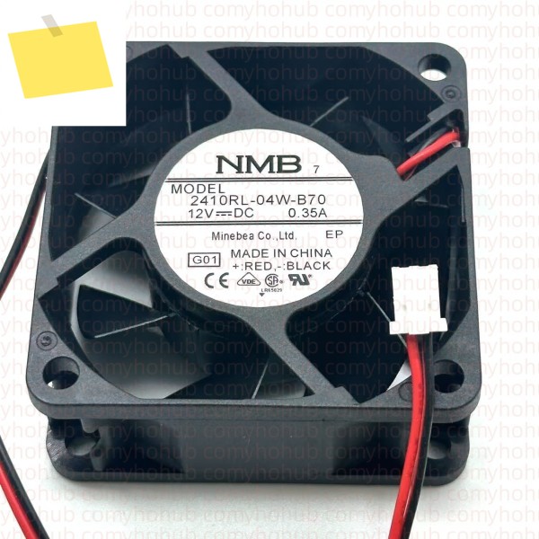 NMB 2410RL-04W-B70 G01 DC 12V 0.35A 60x60x25mm 2 선 서버 냉각 팬 제품 이미지