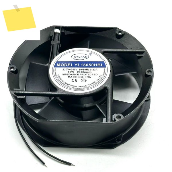 XYLFAN YL15050HBL 서버 냉각 팬 AC 220V 0.22A 172x172x51mm 2 선 제품 이미지