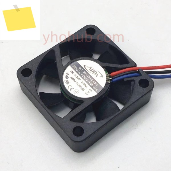 ADDA AD0424HB-G76 DC 24V 0.09A 40x40x10mm 3 선 서버 냉각 팬 제품 이미지