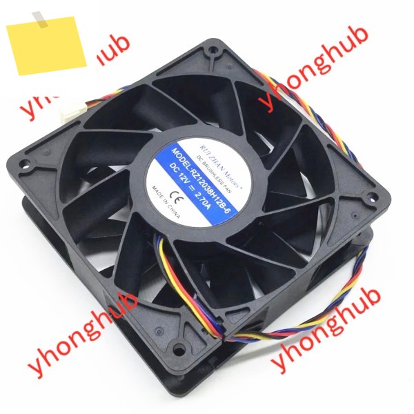 루이 ZHAN RZ1238H12B-6 서버 냉각 팬 DC 12V 2.70A 120x120x38mm 4 선 제품 이미지