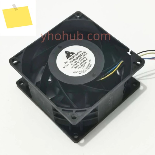 델타 전자 PFB0848DHE CK2A DC 48V 1.00A, 80x80x38mm, 4 와이어 서버 냉각 선풍기 제품 이미지