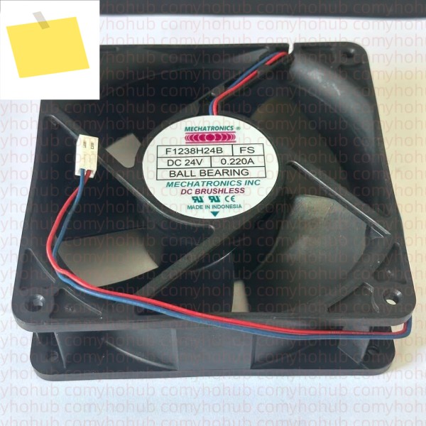 MECHATRONICS 서버 냉각 선풍기, 2 와이어, F1238H24B, DC 24V, 0.220A, 120x120x38mm, 제품 이미지