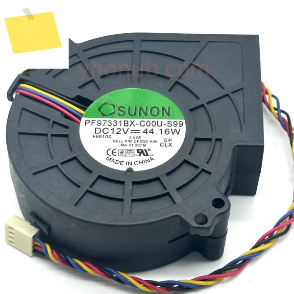 SUNON PF97331BX-C00U-S99 DC 12V 44.16W 97x97x33mm 4 선 서버 냉각 팬 제품 이미지