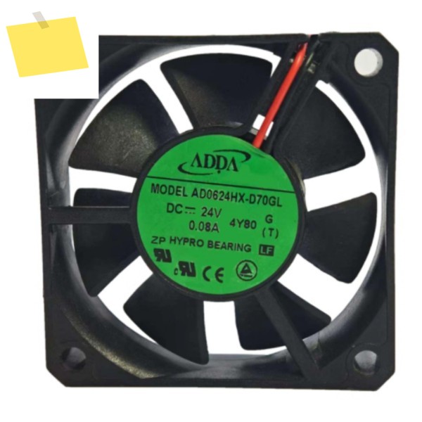 ADDA AD0624HX-D70GL DC 24V 0.08A 60x60x15mm 2선 서버 냉각 팬 제품 이미지