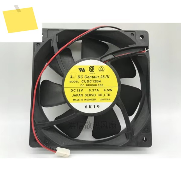 서보 CUDC12B4 DC 12V 0.37A 4.5W 120x120x25mm 2선 서버 냉각 팬 제품 이미지