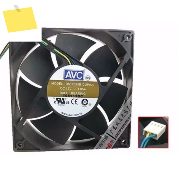AVC 서버 냉각 선풍기, 4 DS12025B12UP020, DC 12V, 1.05A, 120x120x25mm 제품 이미지