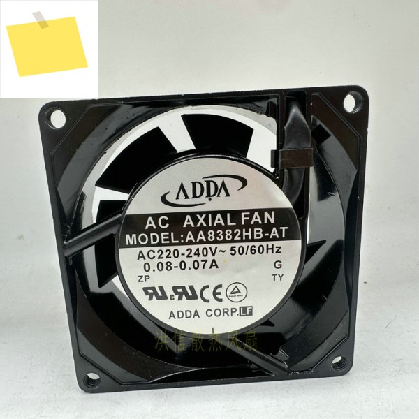 ADDA AA8382HB-AT AC 220-240V 0.08A 80x80x38mm 2선 서버 냉각 팬 제품 이미지