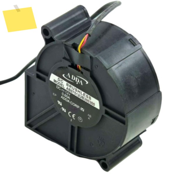 ADDA AB07512UB300300 DC 12V 0.60A 75x75x30mm 3선 서버 냉각 팬 제품 이미지