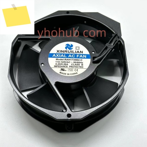 Xinruilian RAH1738B2-C AC 230V 0.26A 172x150x38mm 2 핀 서버 냉각 팬 제품 이미지