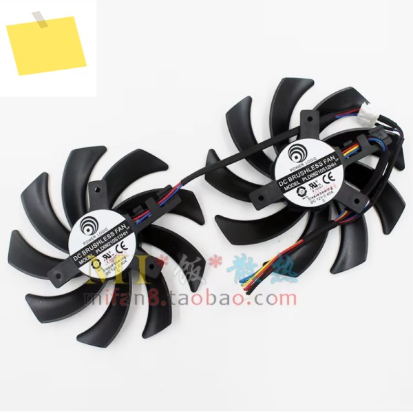 Power Logic PLD09210S12HH DC 12V 0.40A 4선 3선 서버 프레임리스 냉각 팬 제품 이미지