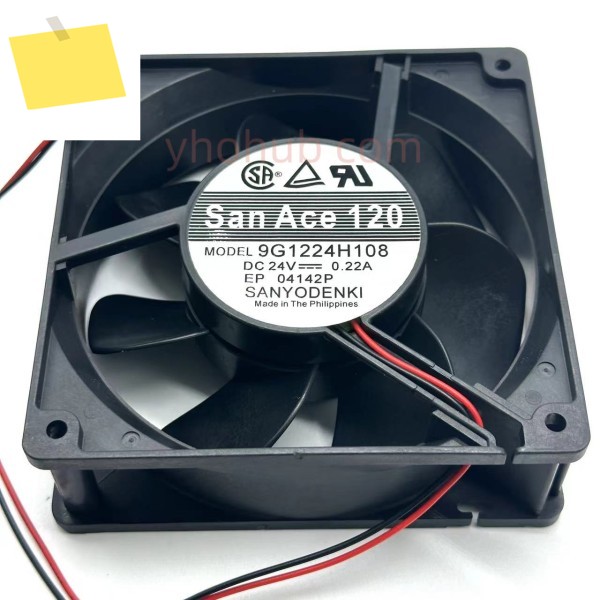 SANYO Denki 9G1224H108 서버 냉각 팬 DC 24V 0.22A 120x120x38mm 2선 제품 이미지