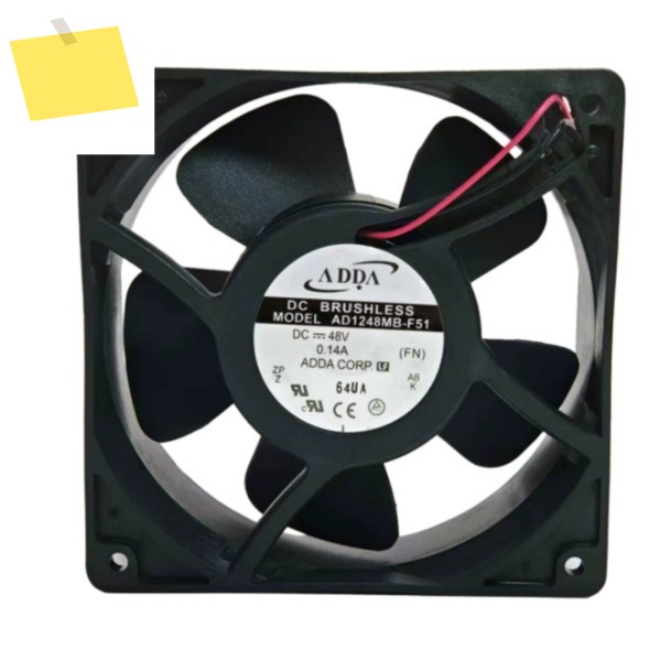 ADDA AD1248MB-F51 DC 48V 0.14A 120x120x38mm 2선 서버 냉각 팬 제품 이미지