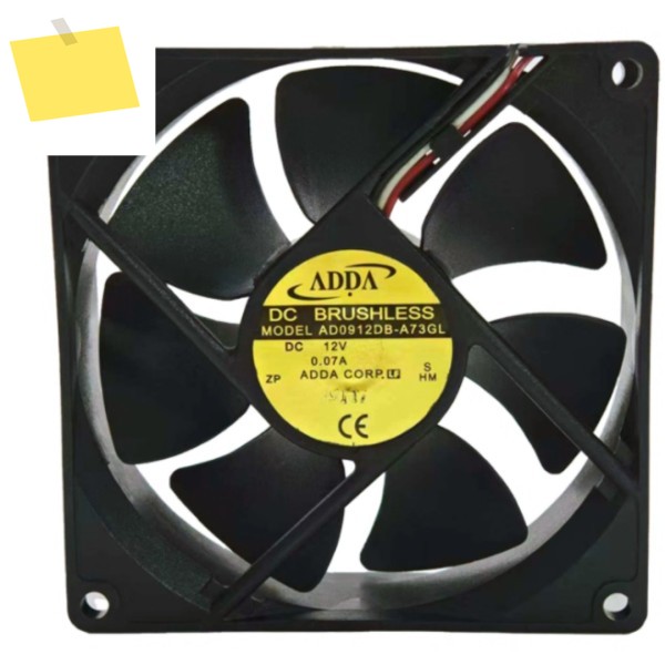 ADDA AD0912DB-A73GL DC 12V 0.07A 90x90x25mm 3선 서버 냉각 팬 제품 이미지