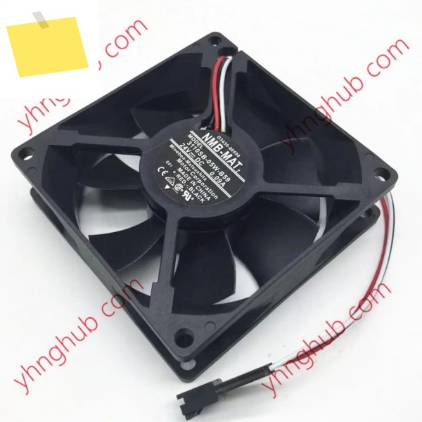 NMB-MAT 3110SB-05W-B59 E01 DC 24V 0.09A 80x80x25mm 3선 서버 냉각 팬 제품 이미지