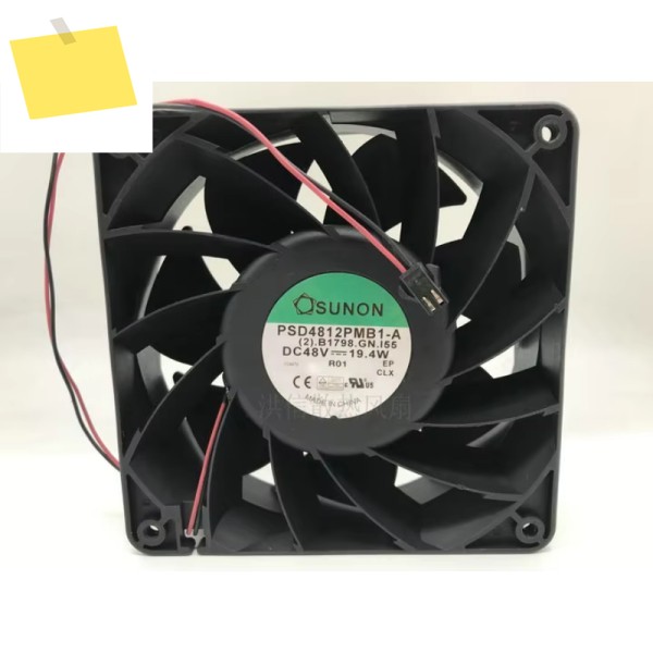 SUNON PSD4812PMB1-A DC 48V 19.4W 120x120x38mm 2-와이어 서버 냉각 팬 제품 이미지