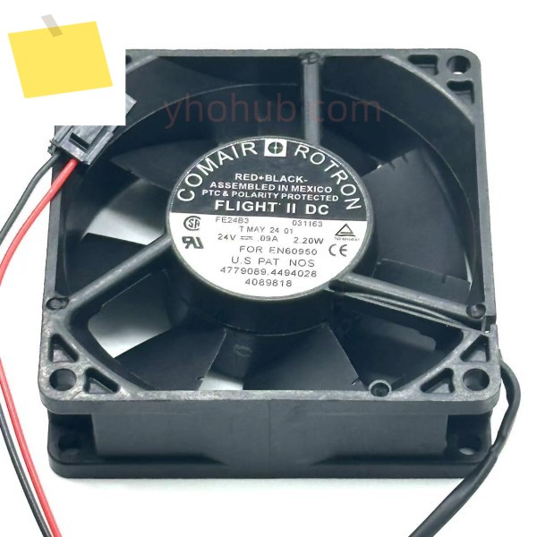 Comair Rotron FE24B3 DC 24V 0.09A 80x80x25mm 2선 서버 냉각 팬 제품 이미지