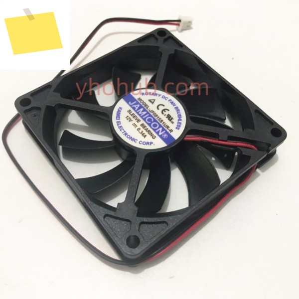 Jamicon JF0815S1UR-R DC 12V 0.34A 80x80x15mm 2선 서버 사각 팬 제품 이미지