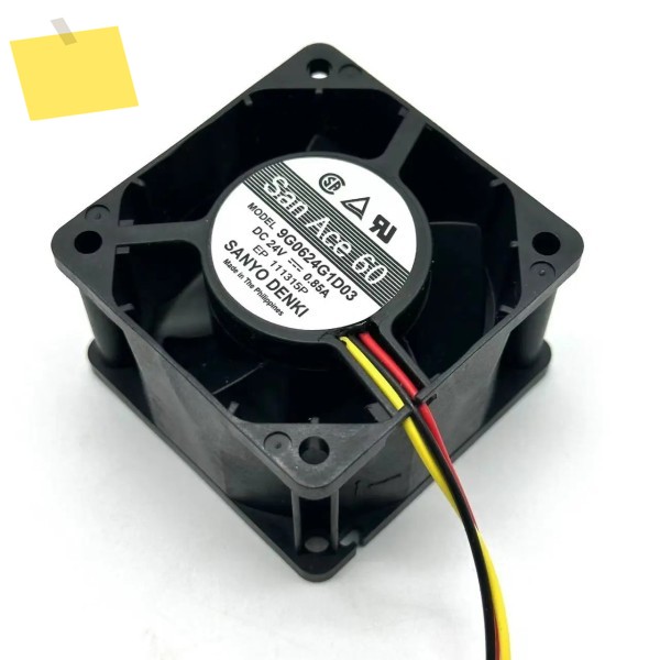 Sanyo Denki 3 선 서버 냉각 선풍기, 9G0624G1D03 DC 24V 0.85A 60X60X25mm 제품 이미지