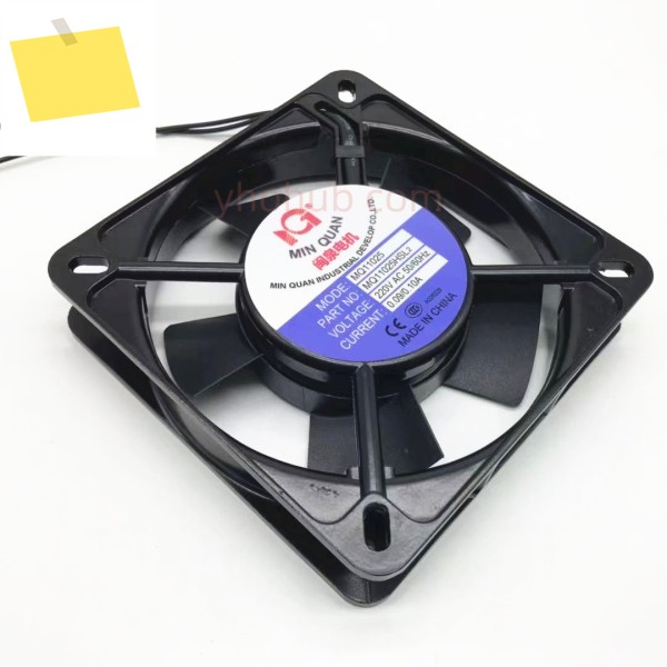 명나라 QUAN MQ11025HSL2 AC 220V 0.10A 110x110x25mm 2 선 서버 냉각 팬 제품 이미지
