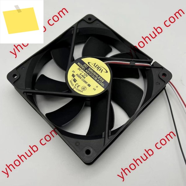ADDA AD1212UB-A33GL DC 12V 0.40A 120x120x25mm 3 선 서버 냉각 팬 제품 이미지