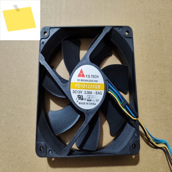 Y.S TECH 4 와이어 서버 냉각 선풍기, FD121225SB EAG DC 12V, 2.30A, 제품 이미지