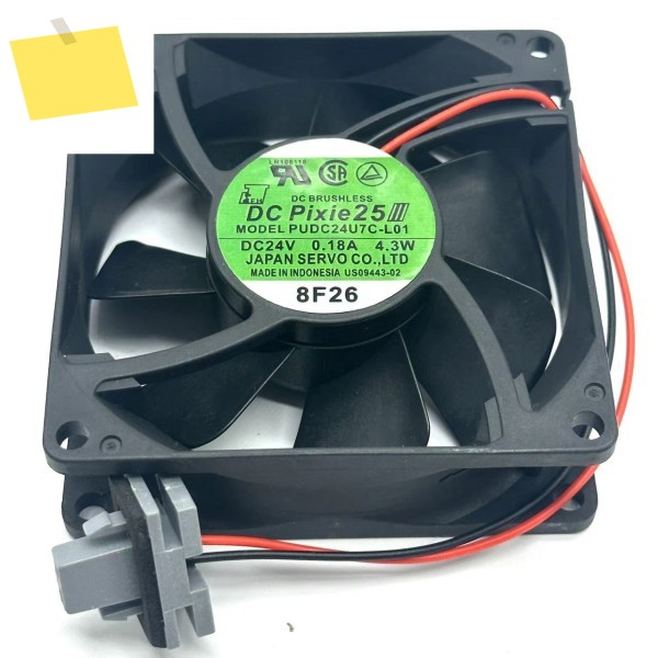 서보 PUDC24U7C-L01 2 선 서버 냉각 선풍기, DC 24V, 0.18A, 4.3W, 80x80x25mm 제품 이미지