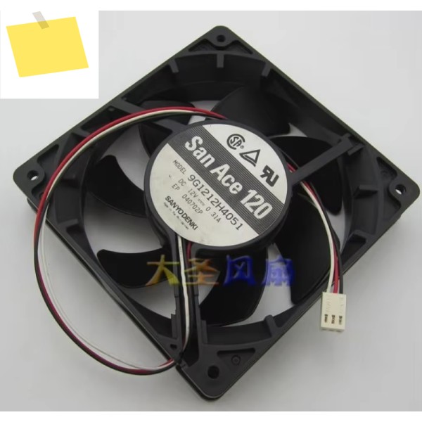Sanyo Denki 서버 냉각 선풍기, 3 9G1212H4051, DC 12V, 0.31A, 120x120x25mm 제품 이미지