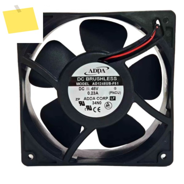 ADDA AD1248UB-F51 DC 48V 0.23A 120x120x38mm 2선 서버 냉각 팬 제품 이미지