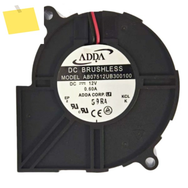 ADDA AB07512UB300100 DC 12V 0.60A 75x75x30mm 3선 서버 냉각 팬 제품 이미지