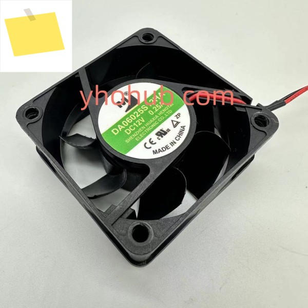 M Huaxia Mengtai DA06025S12HA DC 12V 0.25A 60x60x25mm 2선 서버 냉각 팬 제품 이미지
