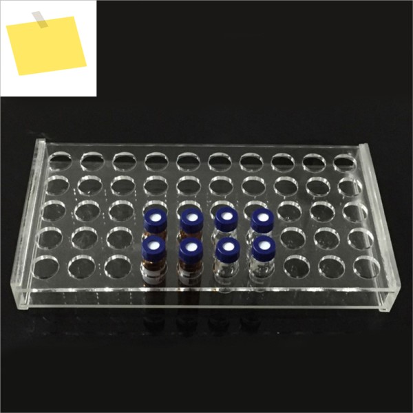 2ml 플렉시글라스 크로마토그래피 바이알 스탠드50개 분석용 병, 샘플 병용 홀더 조리개 19mm 제품 이미지