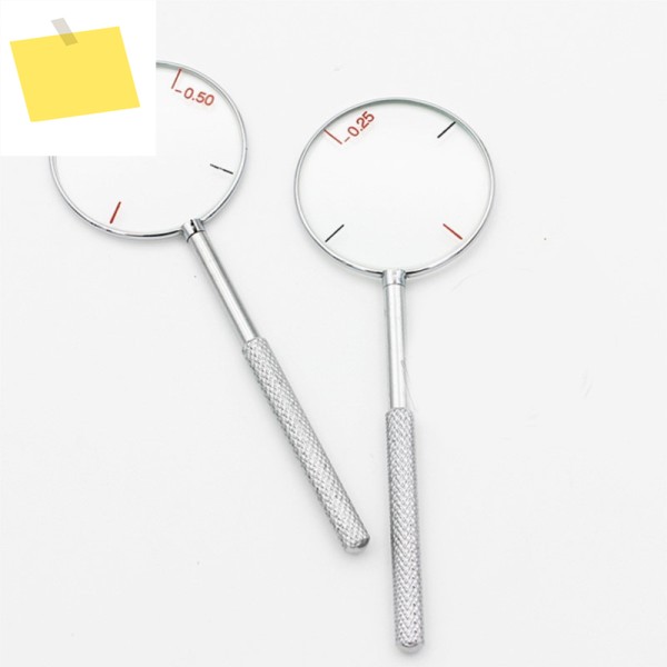 2Pcs 라운드 광학 크로스 실린더 렌즈 도구 기기 디옵터 0.250.5 제품 이미지