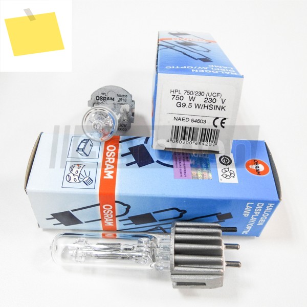 93729 HPL 750230UCF 750W 230V G9.5WHSINK 54603 할로겐 특수 램프, 디스플레이 광학 등 전구용 제품 이미지
