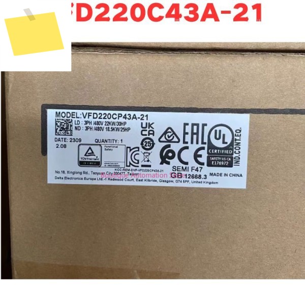 신품 원본 VFD220C43A-21 21 인버터 22KW 제품 이미지