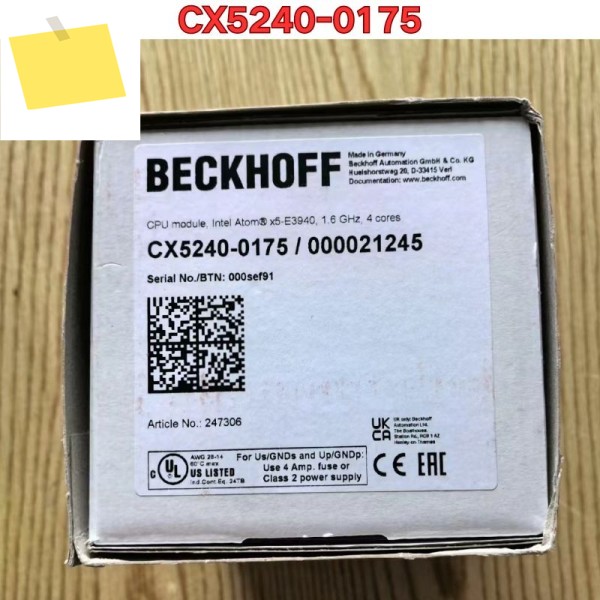 스토리지 카드가 포함된 신품 Beckhoff CX5240-0175 컨트롤러 2025년 제품 이미지