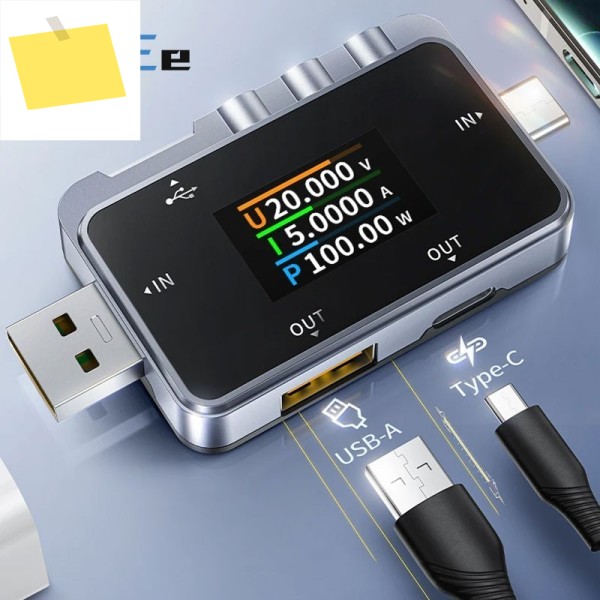 FNAC-28 2-IN-1 Type-C USB 테스터 디지털 고정밀 전압계 고속 충전 프로토콜 감지 제품 이미지