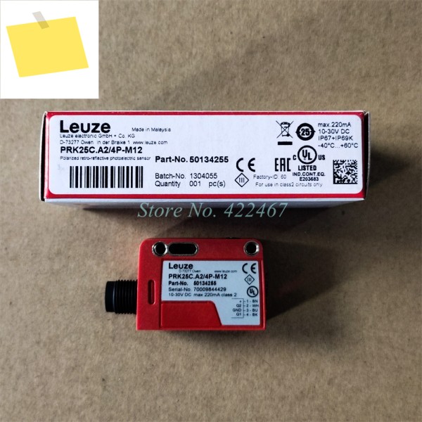 LEUZE PRK25C.A24P-M12 50134255, 정품 광전 센서, 1 개, 새제품 제품 이미지