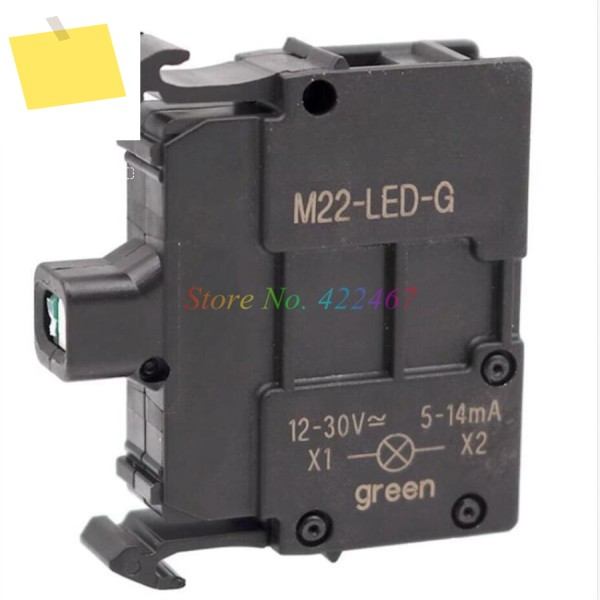 전면 장착 LED 램프 베이스, 정품 M22-LED-W -G -R -B, 5 개, 새제품 제품 이미지