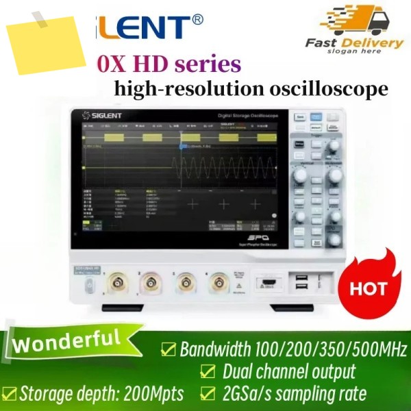 Siglent SDS2104XSDS2204X2354X HD 4 채널, 100MHz-350MHz 12Bit 2 GSas 형광 디지털 스토리지 오실로스코프 제품 이미지