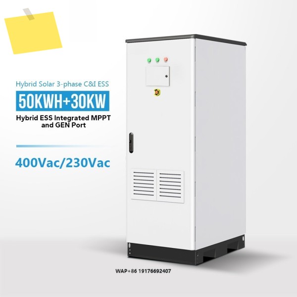 30kW 올인원 태양광 발전 시스템, BESS 상업용 에너지 저장 캐비닛 LiFePO4 배터리 제품 이미지