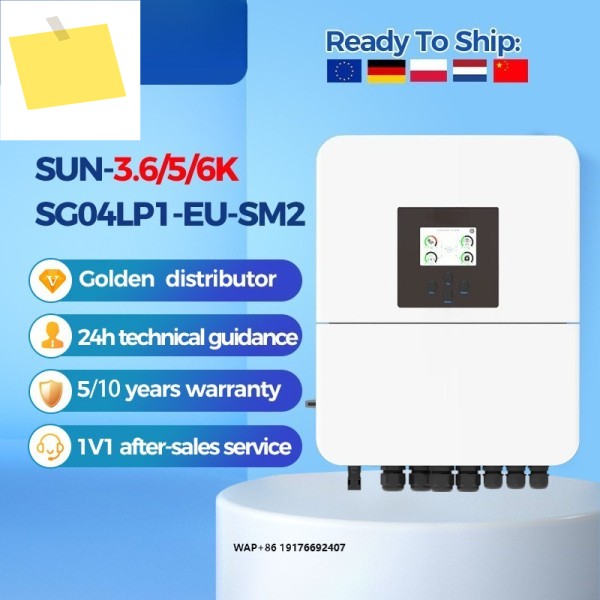 Deye SUN-3.656K-SG04LP1-EU-SM2 하이브리드 태양광 인버터 3kw 단상 와이파이 IP65 에너지 저장 제품 이미지