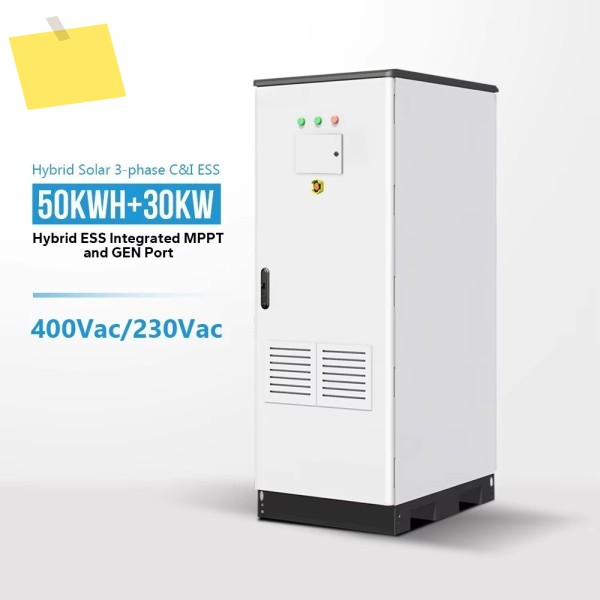 50kwh+30kw 산업 및 상업용 태양광 에너지 저장 시스템 하이브리드 인버터 + LiFePO4 배터리 MPPT 발전기 포트 제품 이미지