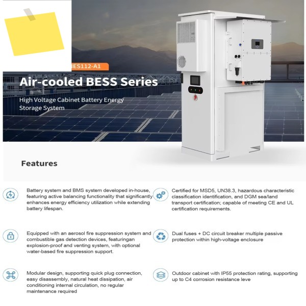 TNESS 112kWh 올인원 에너지 저장 시스템 리튬 배터리 358V 공랭식 상업용 50kw 태양광 제품 이미지