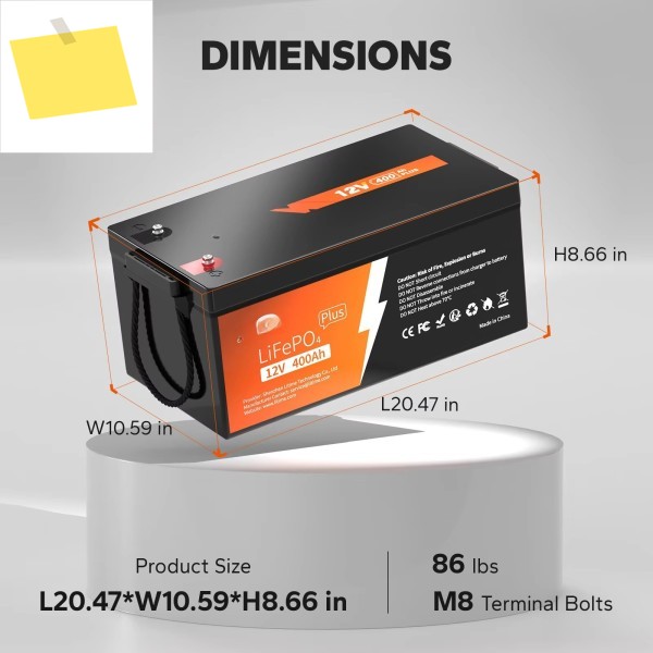 리타임 8D 딥 사이클 12V 400Ah 리튬인산철BMS 내장 리튬 배터리 에너지 저장 시스템 팩 제품 이미지